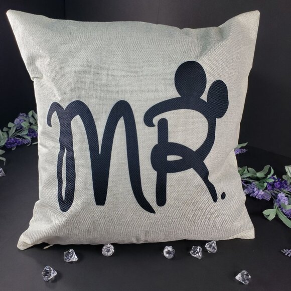 Mr Mickey Pillowcase Mouse Accent Wedding Decor Throw Sham Pillow Cushion Cover - Picture 2 of 12